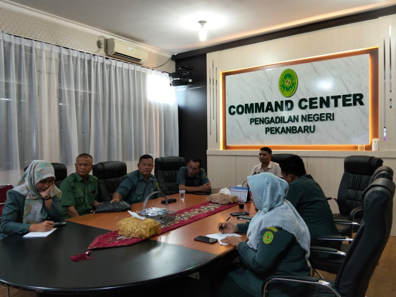 Pengadilan Negeri Pekanbaru Mengikuti Kegiatan Pembinaan Bidang Kepegawaian secara daring