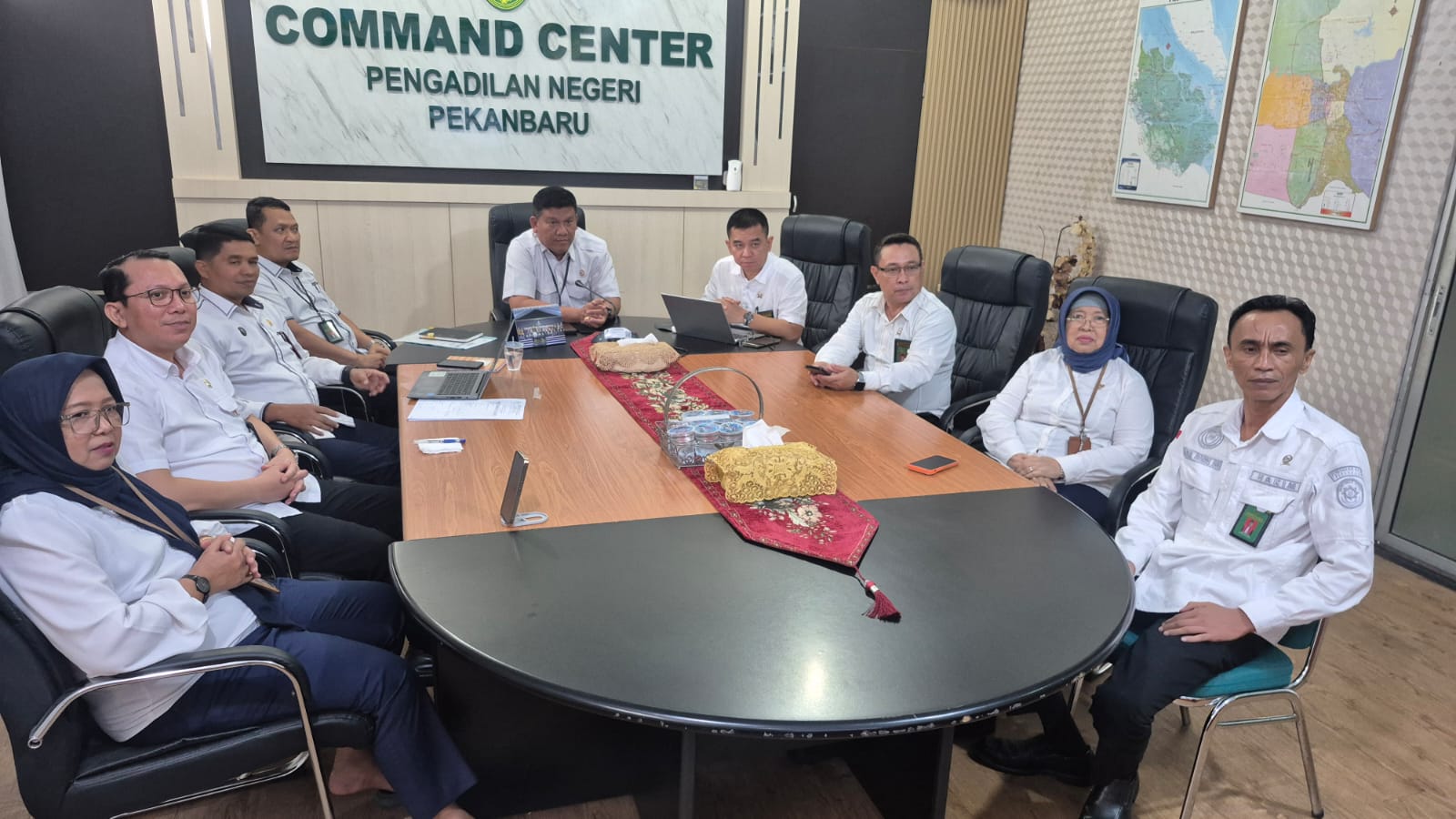 Pengadilan Negeri Pekanbaru mengikuti Kegiatan Pembinaan dan Pengawasan oleh YM. Ketua Muda Pengawasan Mahkamah Agung